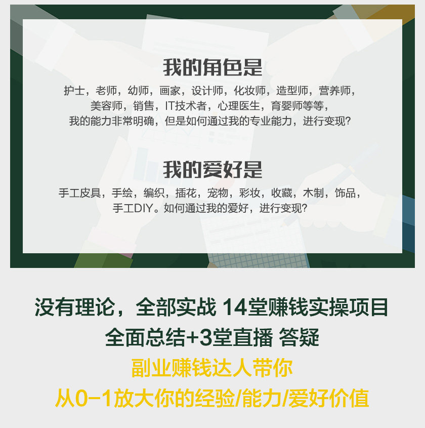 赚钱实战指南:普通人如何通过个人经验/能力/爱好进行副业赚钱
